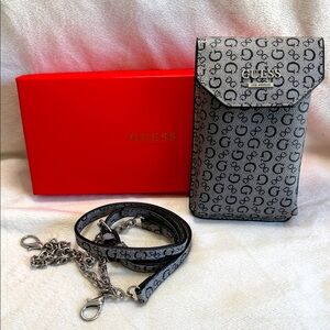 GUESS Black Monogram Belt Bag